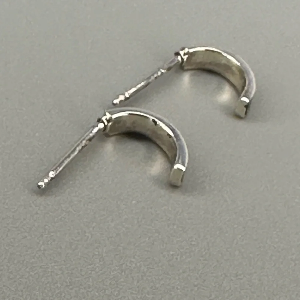 Chic Sterling Silver Tiny Huggie Hoops - Delicate Half Hoop Earrings